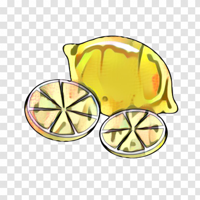 Cartoon Lemon - Citrus - Metal Wheel Transparent PNG