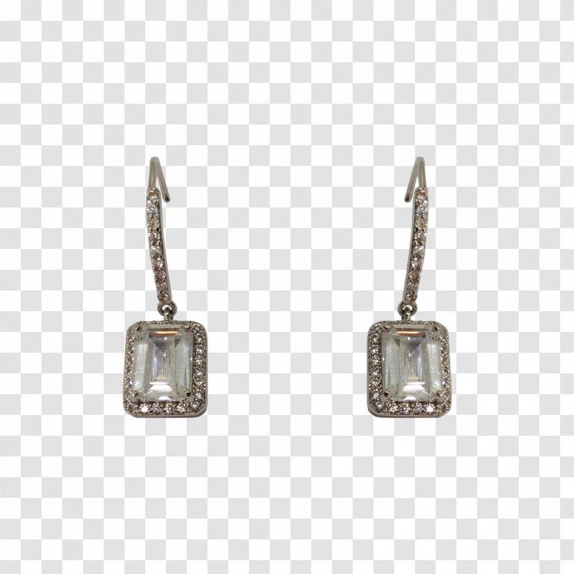 Earring Silver Brown Transparent PNG