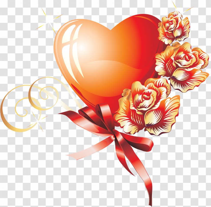 Drawing Flower Heart Clip Art - Bouquet - Lovely Transparent PNG