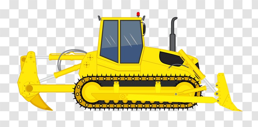 Architectural Engineering Euclidean Vector Excavator - Bulldozer - Yellow Transparent PNG