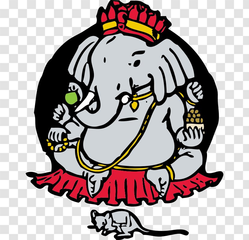 Ganesha Ganesh Chaturthi Hinduism - Art - Cartoon Elephant Picture Transparent PNG