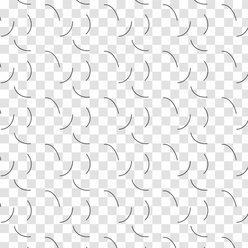 Paper White Pattern - Point - Black Curved Lines Transparent PNG