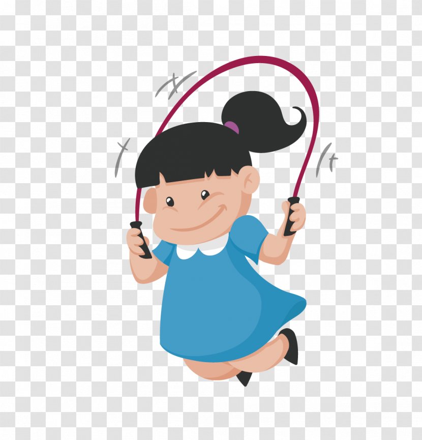Euclidean Vector Skipping Rope Child - Tree Transparent PNG