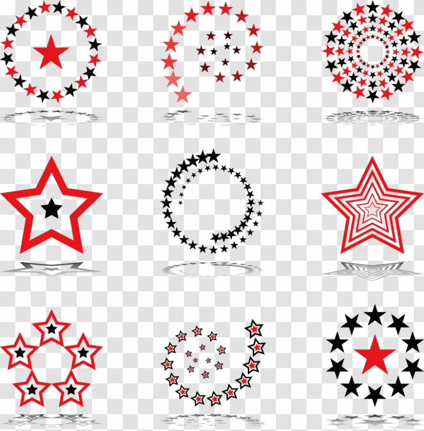 Star Visual Design Elements And Principles Circle - Five-pointed Logo Material Transparent PNG