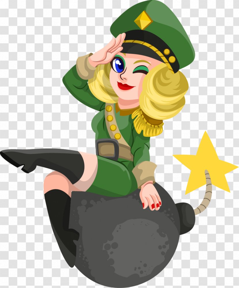 Soldier Cartoon Military Clip Art - Female Cliparts Transparent PNG