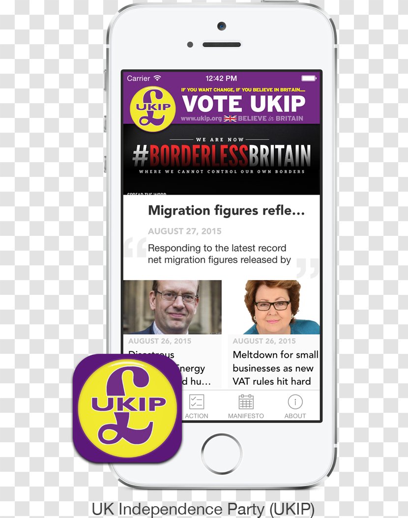 UK Independence Party Political Politics Campaign Mobile App - Google Play - Election Transparent PNG
