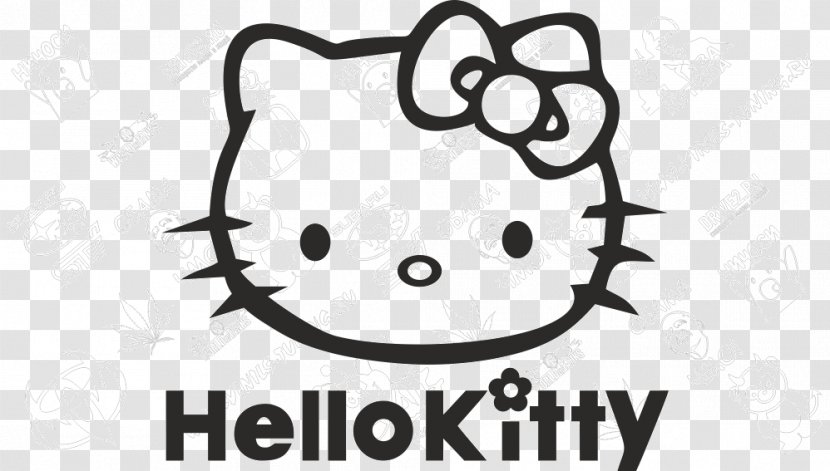 Hello Kitty Wall Decal Bumper Sticker - Watercolor - Font Transparent PNG