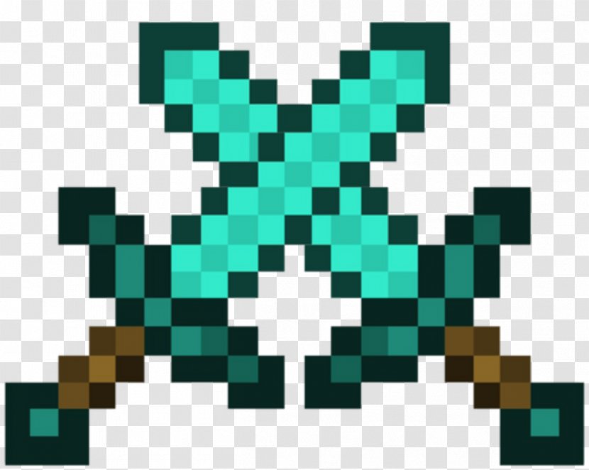 Minecraft Diamond Sword Video Game Mob - Ice Axe Transparent PNG