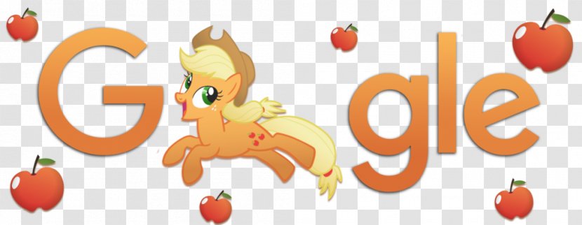 Applejack Google Logo Pinkie Pie - Pumpkin Transparent PNG