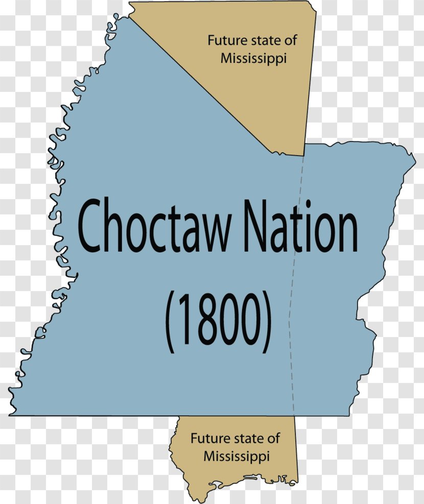 Mississippi Trail Of Tears Treaty Dancing Rabbit Creek Indian Territory Choctaw - Map Transparent PNG