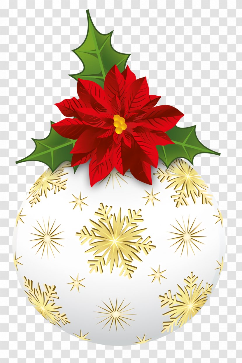 Christmas Bulbs Balls Bubbles - Holly - Flower Ornament Transparent PNG