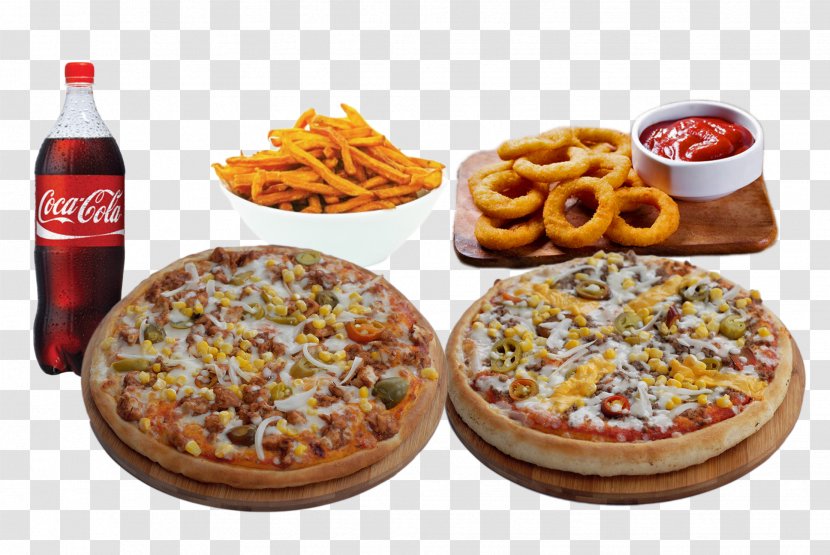 Pizza Hamburger American Cuisine Junk Food French Fries - Convenience Transparent PNG