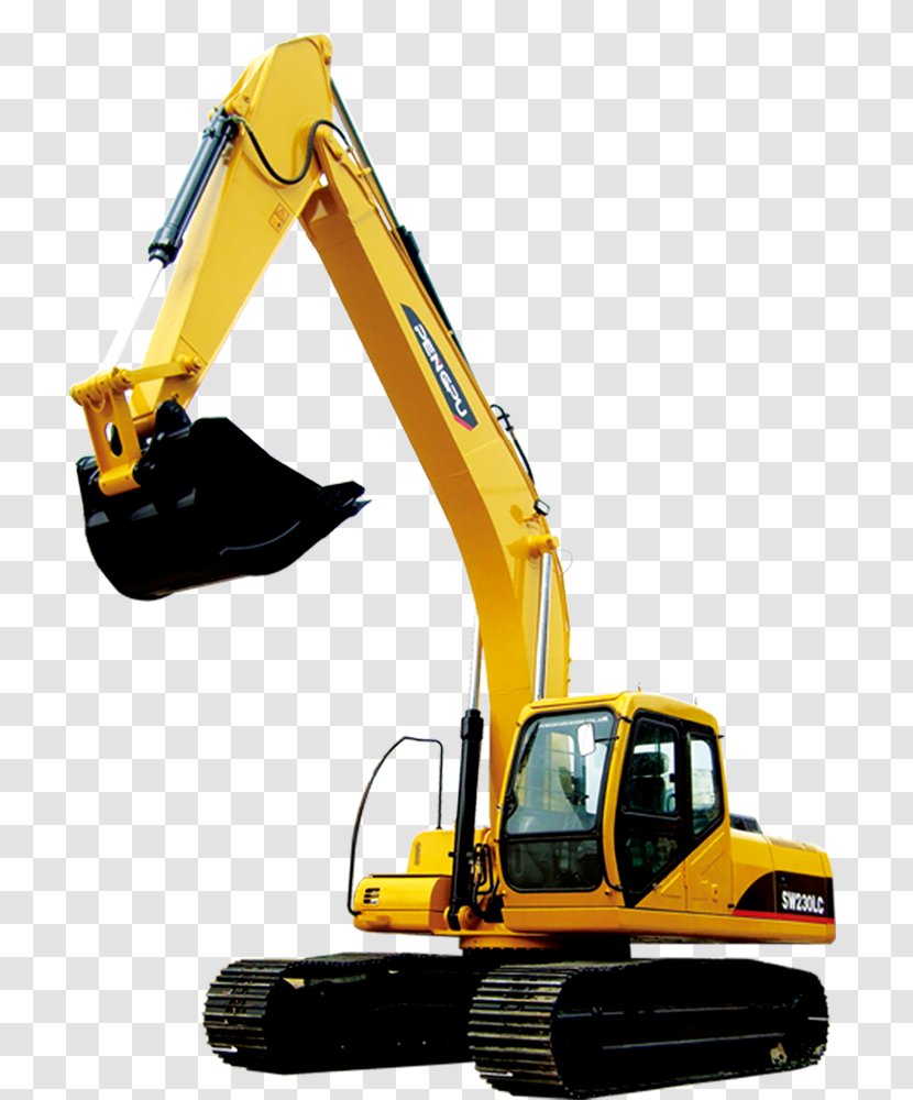 Machine Excavator Download - Cut - Yellow Transparent PNG