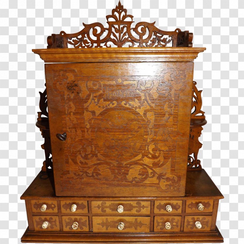 Antique Carving Furniture - Apothecary Transparent PNG