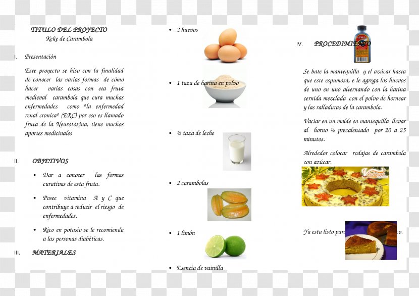 Recipe Cuisine - Text - Carambola Transparent PNG