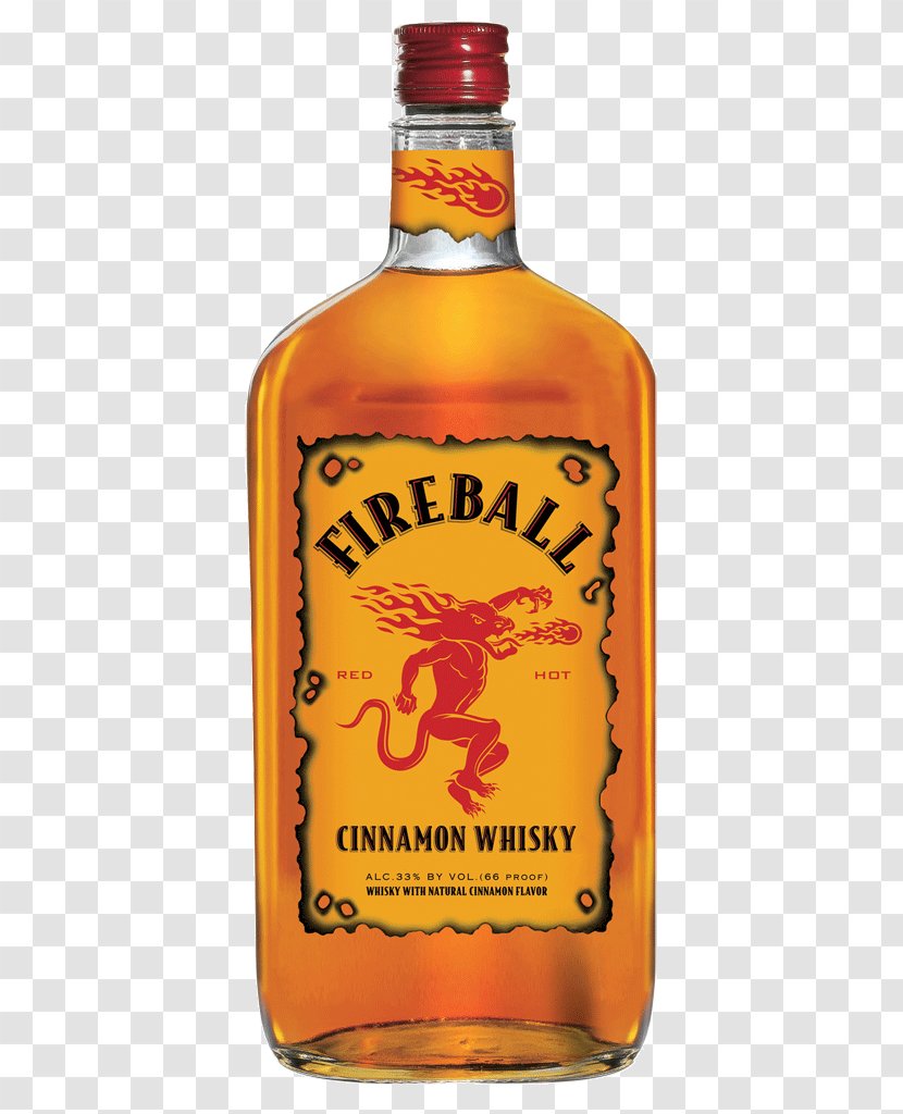 Fireball Cinnamon Whisky Distilled Beverage Whiskey Canadian Cocktail - Liqueur Transparent PNG