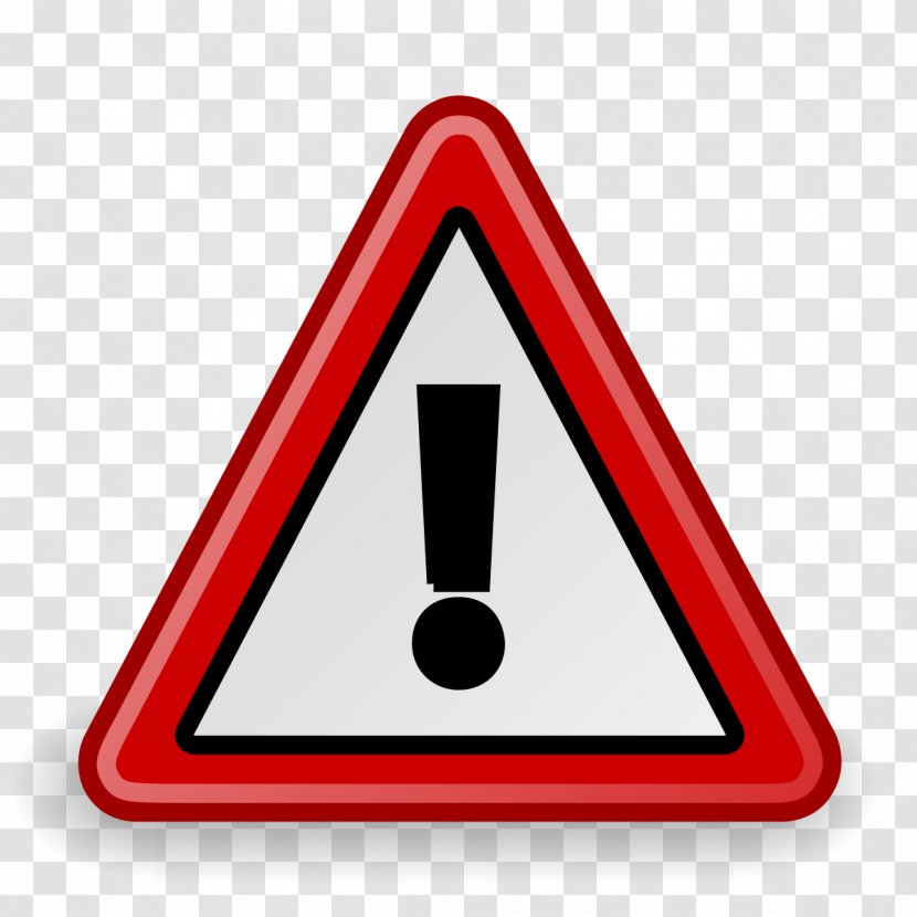 Warning Sign Traffic Clip Art - Symbol - Exclamation Mark Transparent PNG