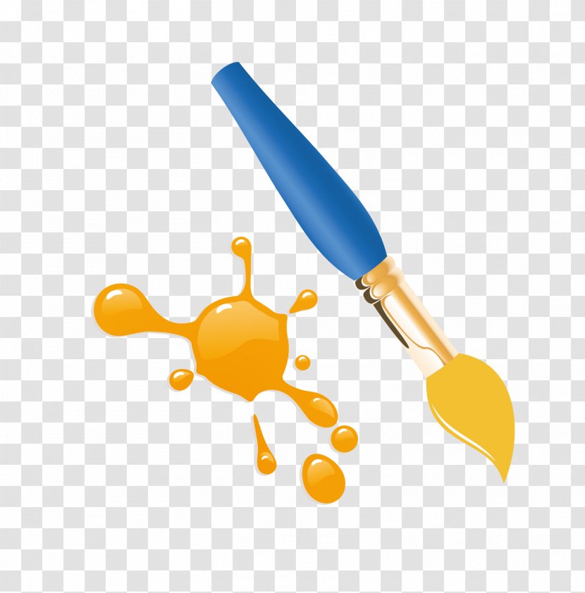 Brush Paint House Clip Art - Paintbrush - Vector Yellow Pen Transparent PNG