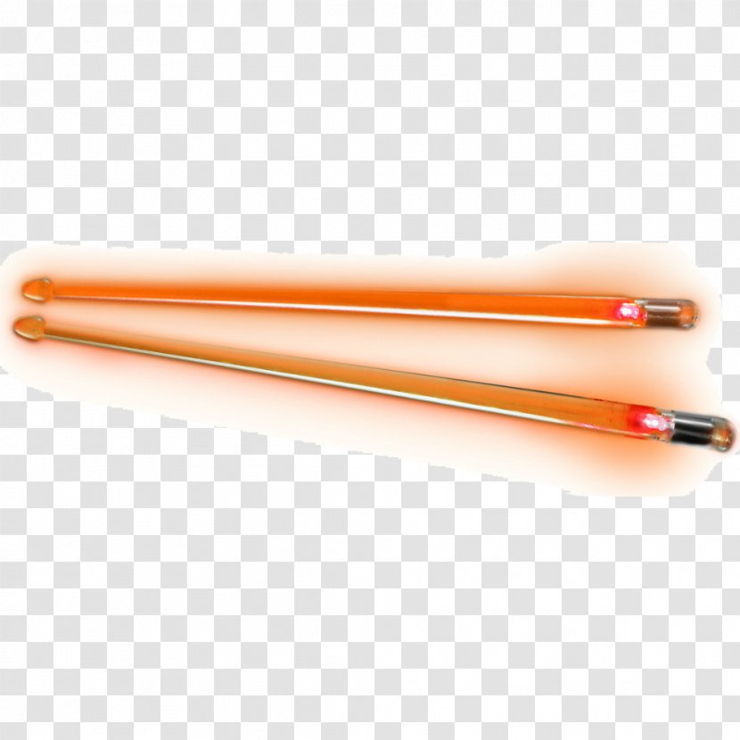 Light Cue Stick Drum Electric Battery - Orange Transparent PNG