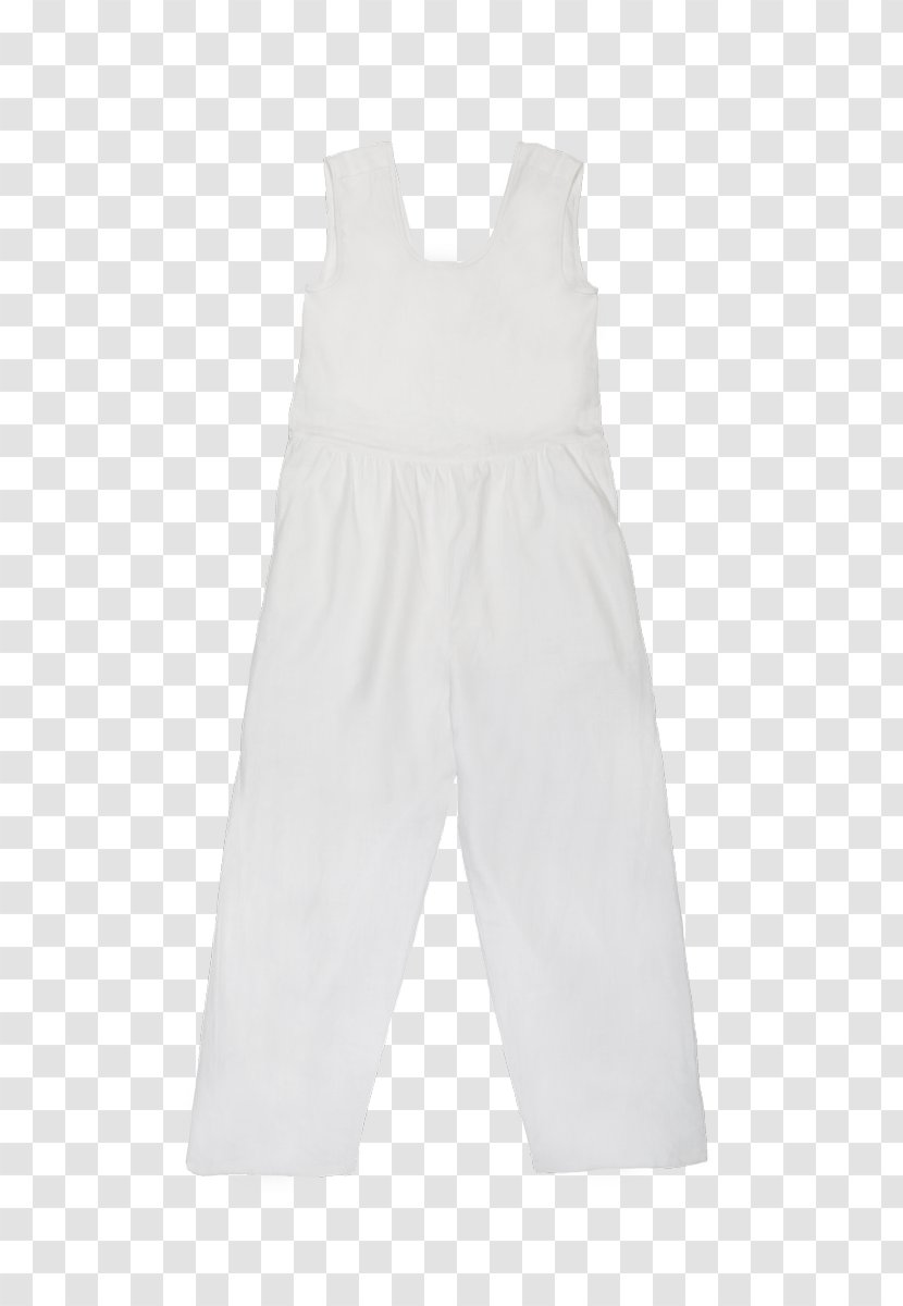 Sleeve Overall Pants - White - Datura Transparent PNG