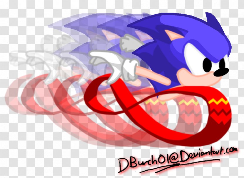 Sonic The Hedgehog CD Sprite Mega Drive - Digital Art - Red Transparent PNG