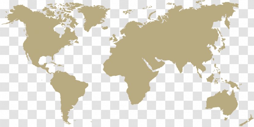 World Map Vector Graphics Illustration - Equirectangular Projection Transparent PNG