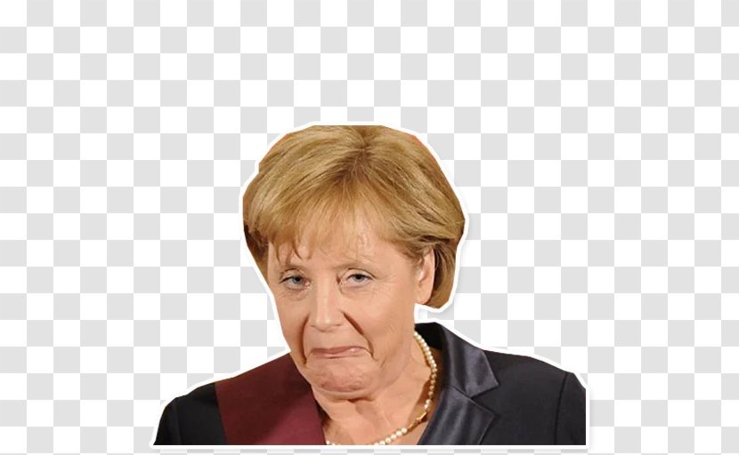 Angela Merkel Sticker Telegram VKontakte Monsters, Inc. - Head Transparent PNG