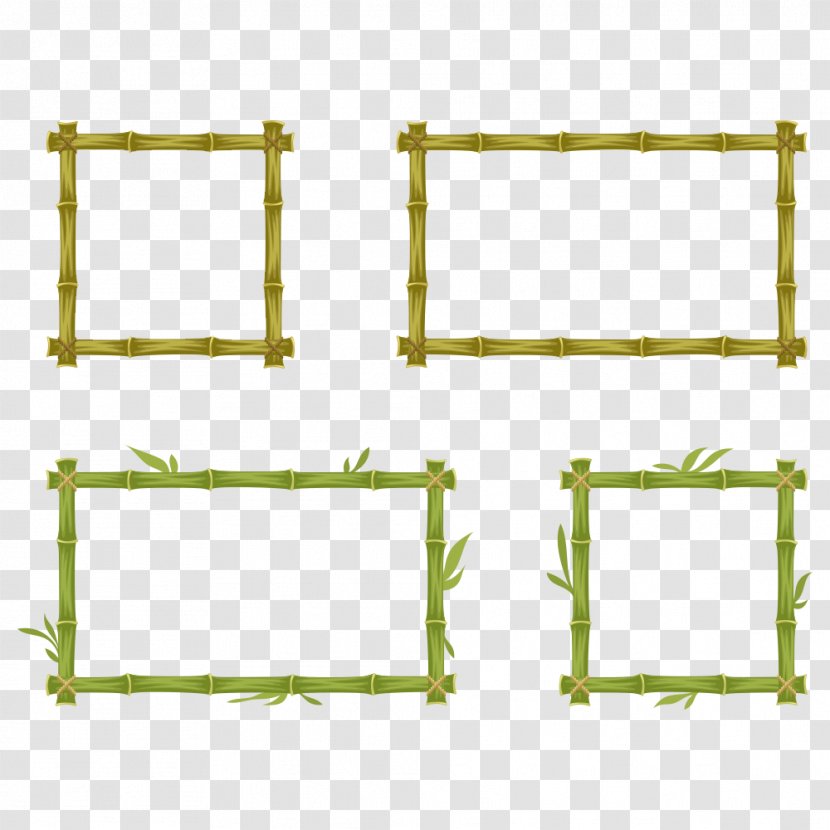 Bamboo Picture Frame Euclidean Vector Clip Art - Rectangle Transparent PNG