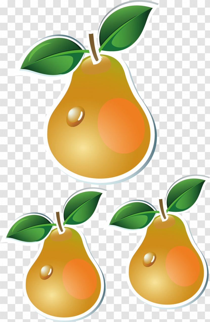 Apple Pear Orange Clip Art - Auglis - Vector Transparent PNG