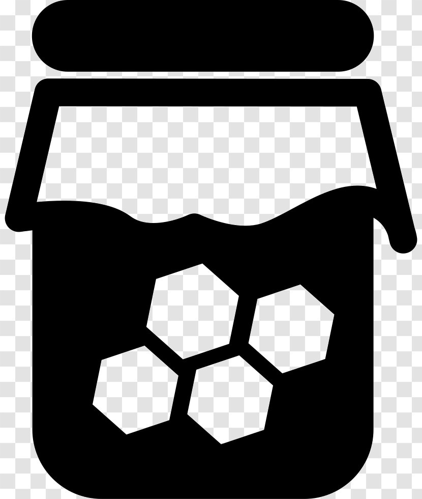 Clip Art Bee Honey Food - Black Transparent PNG