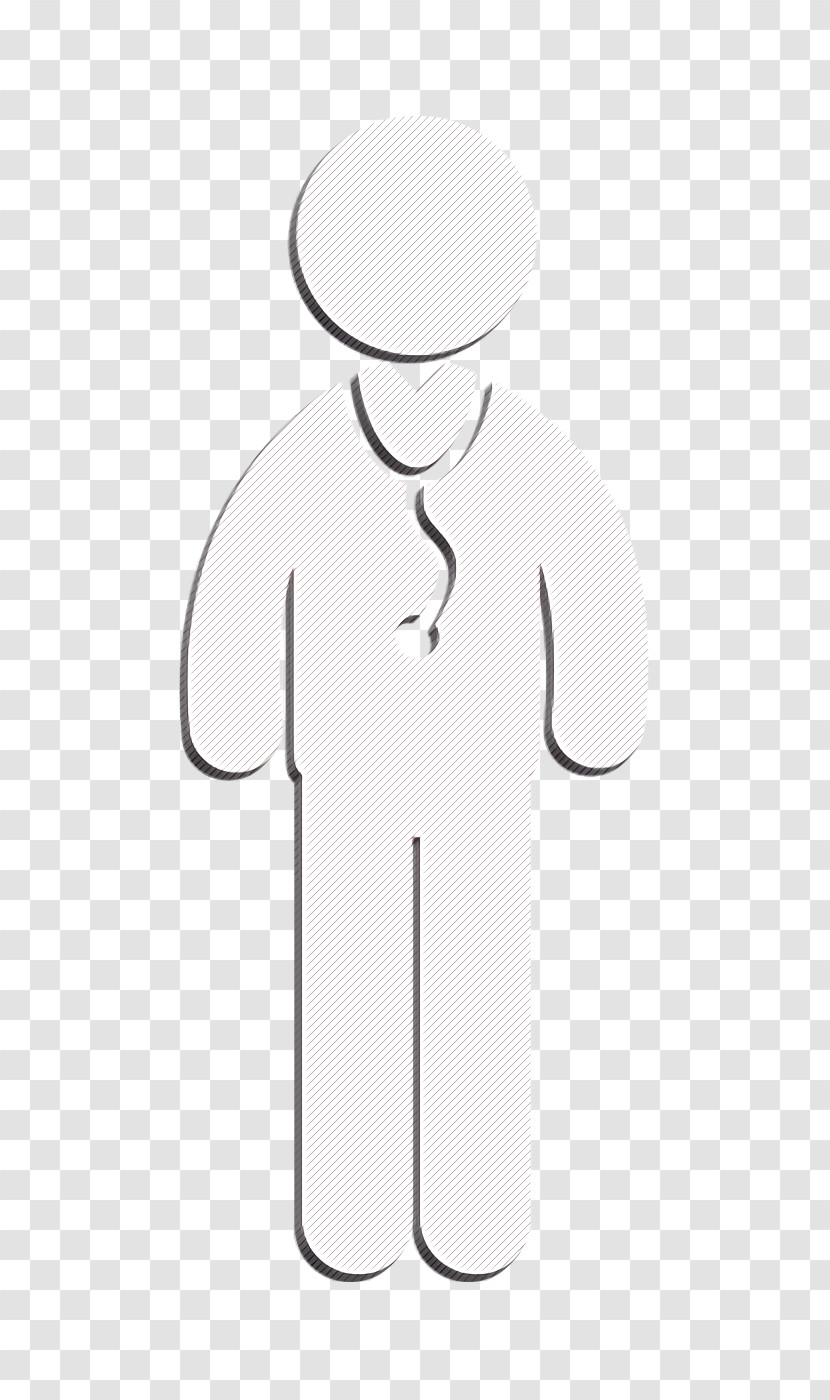 Doctor Icon Health Set Icon Medical Doctor Man Standing With A Stethoscope Hanging Of His Neck Icon Transparent PNG