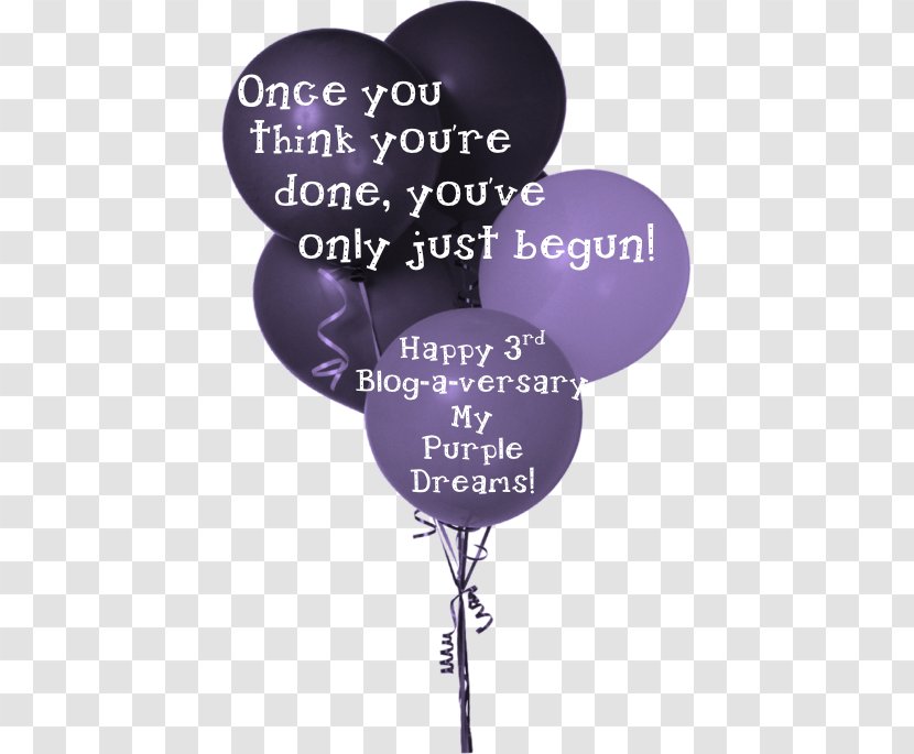 Font Text Balloon Purple Birthday - Dream Transparent PNG