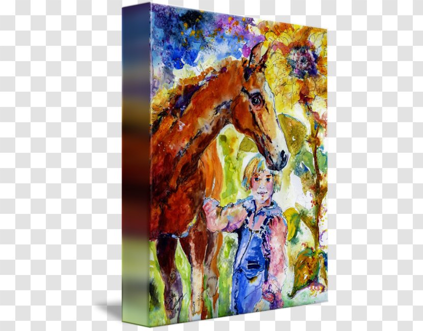 Watercolor Painting Taj Mahal Art Canvas Print - Abstract - Horse Transparent PNG