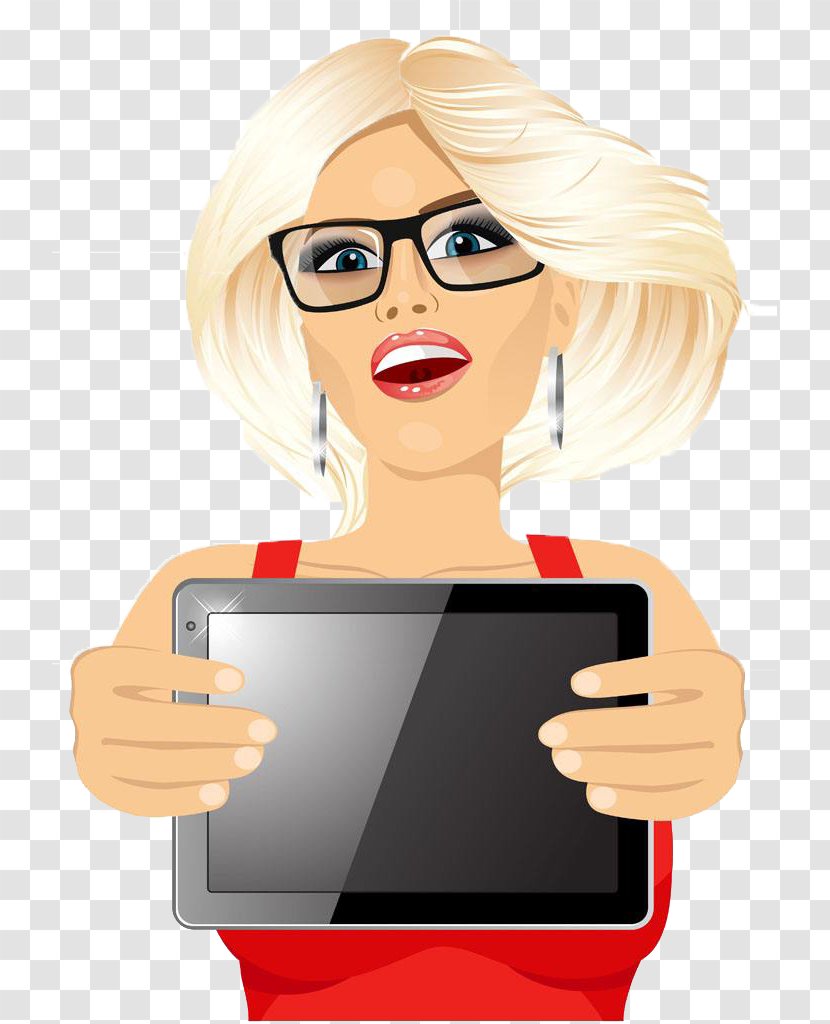 Photography Tablet Computer Cartoon Illustration - Silhouette - The Beauty Of Laptop Transparent PNG