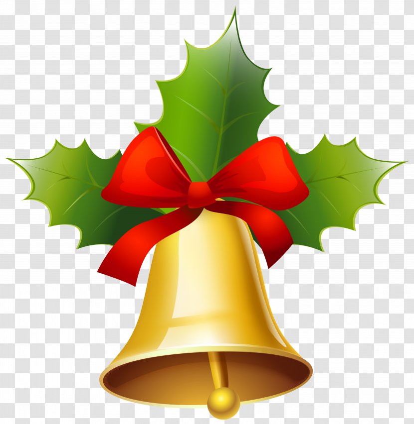 Christmas Jingle Bell Clip Art - Golden Clipart Image Transparent PNG