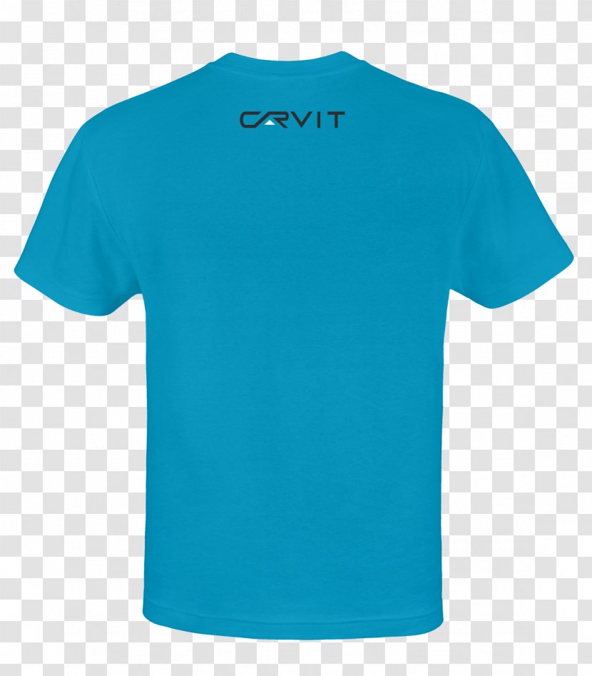 T-shirt Crew Neck Clothing Turquoise - Azure - Shirt Back Transparent PNG