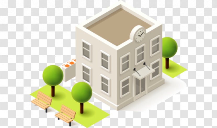Building Isometric Projection - Watercolor Transparent PNG
