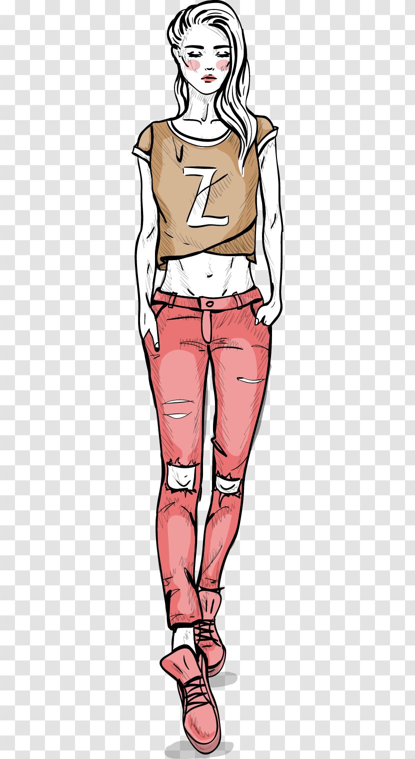 Clothing Euclidean Vector Illustration - Frame - Hand-painted Women Renderings Transparent PNG
