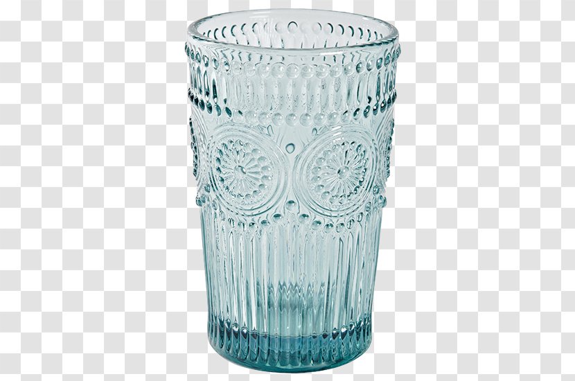 Highball Glass Tumbler Old Fashioned - Embossed Flowers Transparent PNG