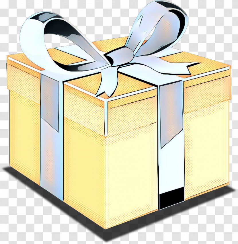 Clip Art Box Yellow Ribbon Wedding Favors - Carton Party Favor Transparent PNG