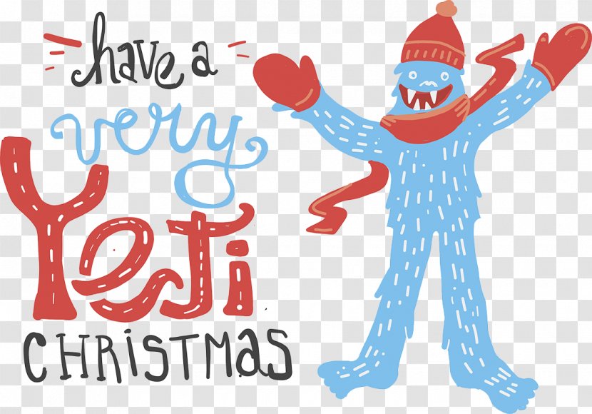 Bigfoot Christmas Yeti Illustration - Silhouette - Gingerbread Man Transparent PNG