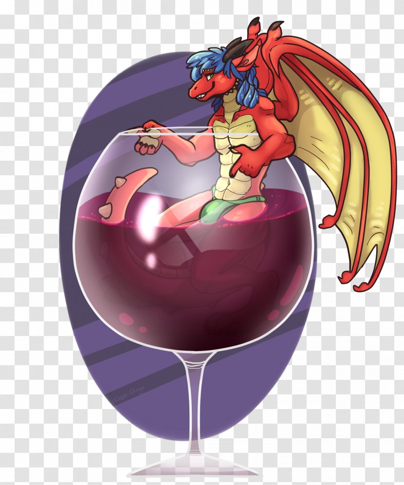 Wine Glass Illustration Cartoon Purple - Flower - Dingo Transparent PNG