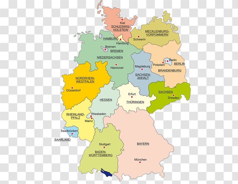 States Of Germany Wittenberg Saxony Map Bavaria - Area Transparent PNG