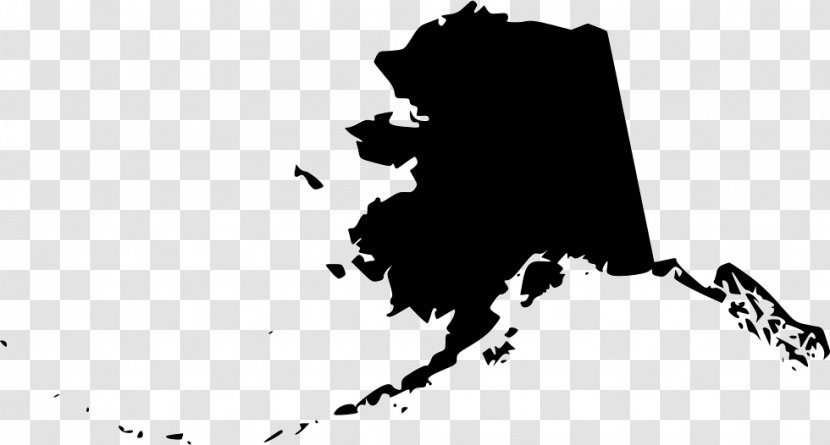 Juneau Flag Of Alaska Map - Black And White Transparent PNG