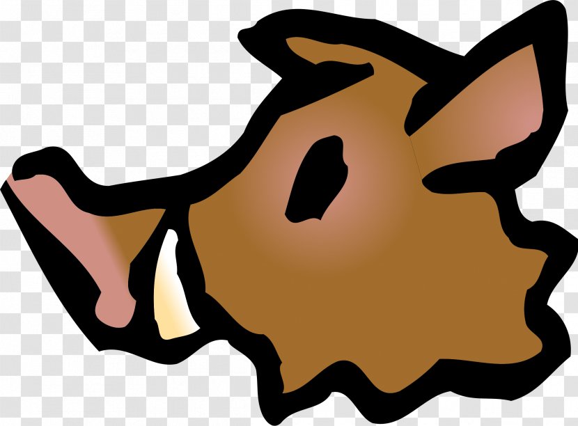 Clip Art - Dog Like Mammal - Boar Transparent PNG