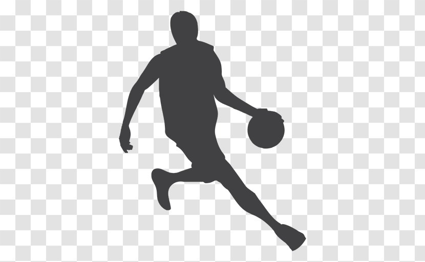 NBA Basketball Player Silhouette Slam Dunk - Dribbling - Esfera Transparent PNG