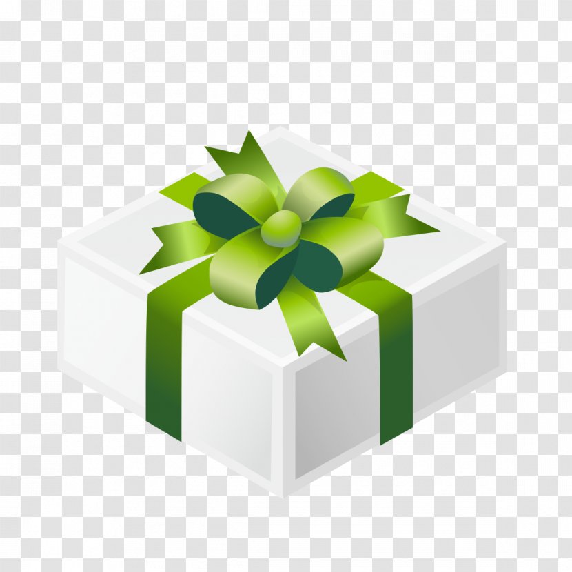 Box Gift Green - Flower - Flowers Transparent PNG