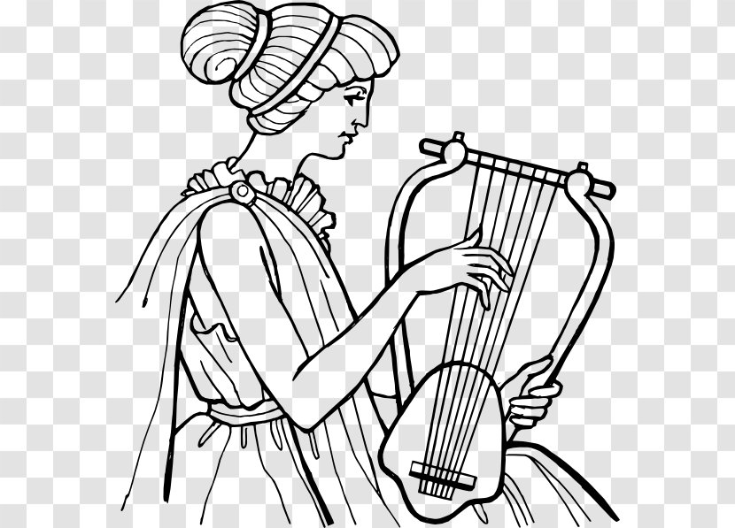 Greek Musical Instruments Lyre String Instrument - Cartoon - Harp Pull Material Effect Element Free Transparent PNG