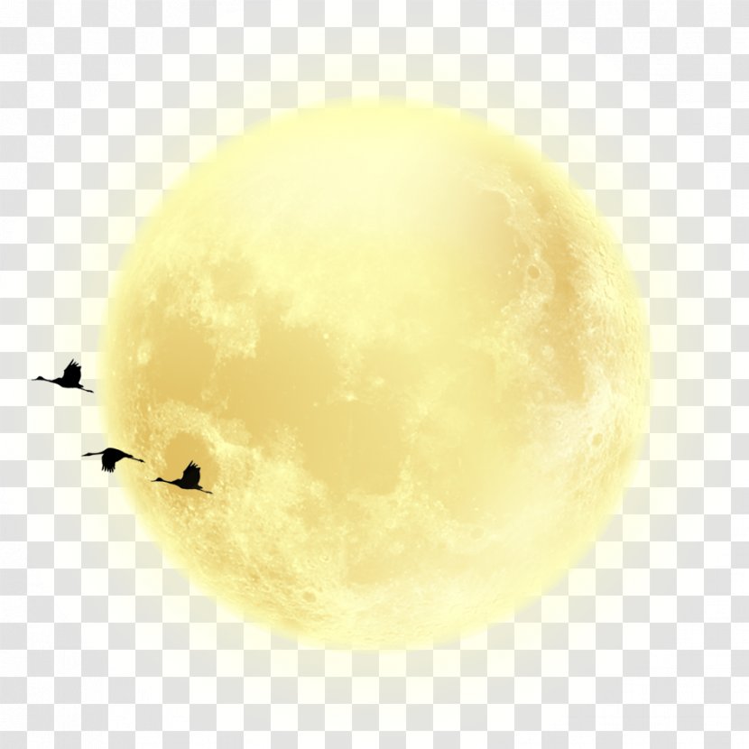 Mid-Autumn Festival Moon Night - Yellow - Material Transparent PNG