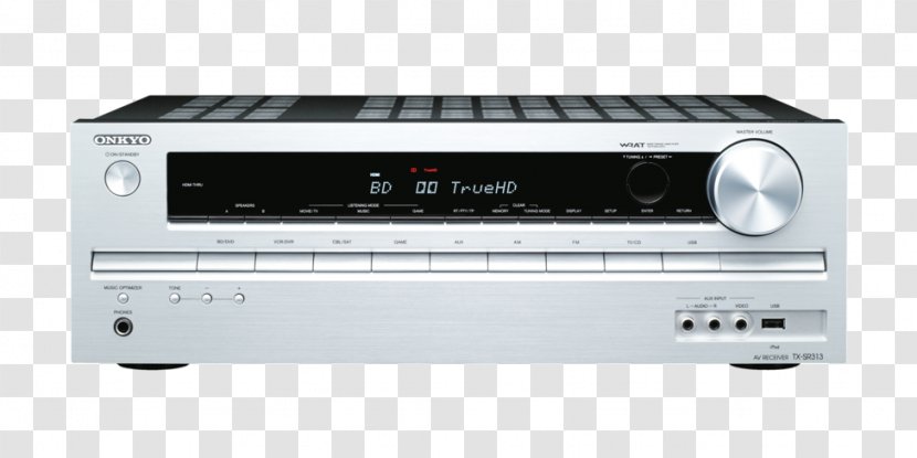 AV Receiver Onkyo TX-NR414 Amplifier Audio - Av Transparent PNG